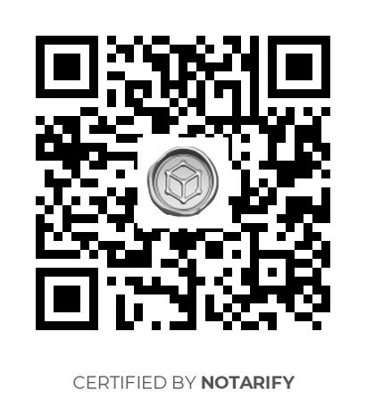 Certificato notarizzazione su blockchain